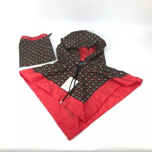 Auth GUCCI 581635 GG star raincoat hood Tops Apparel with Pouch poncho - Picture 1 of 11